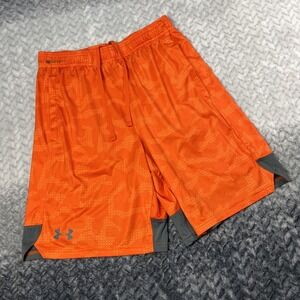 Under Armour UA Shorts Mens M Orange HeatGear Stretch Train Tapout‎